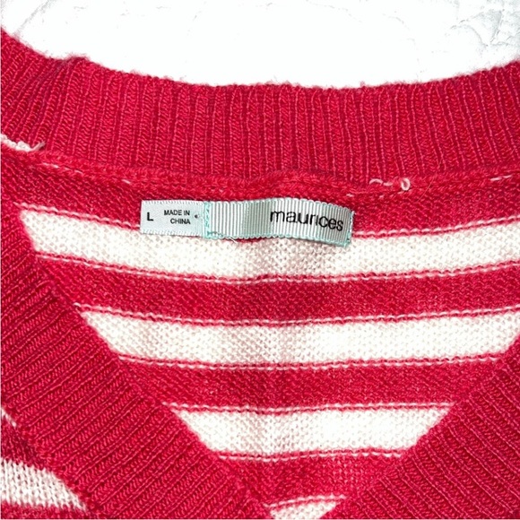 Maurice’s large striped pink sweater - Picture 3 of 4